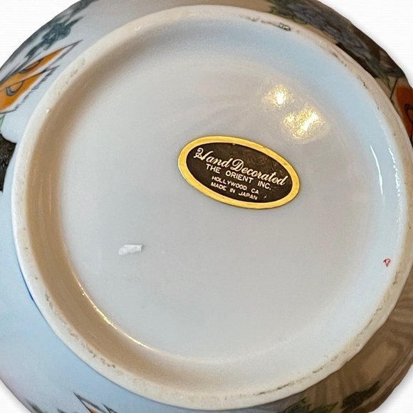 Vintage Chinese Porcelain Vase Lyre Bird & Cherry Blossoms - Picture 7 of 10